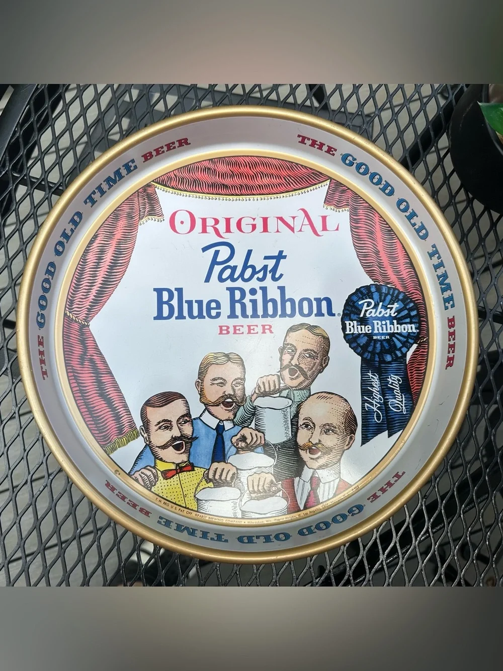 Vintage Pabst Blue Ribbon Serving Tray